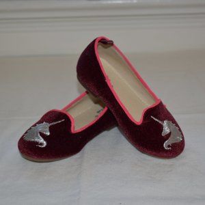 Gap Toddler Unicorn Velvet Flats Size 6